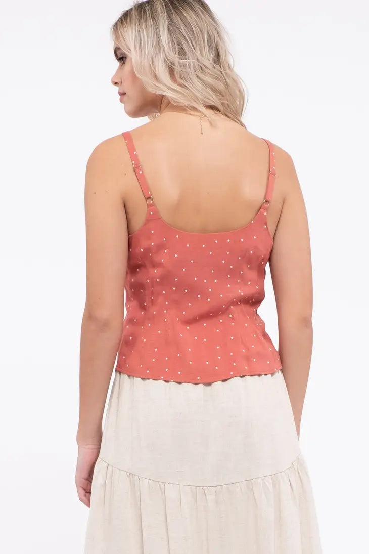 Button Down Polka Dot Top