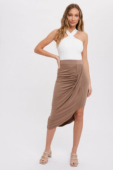 Cocoa Brown Jersey Skirt