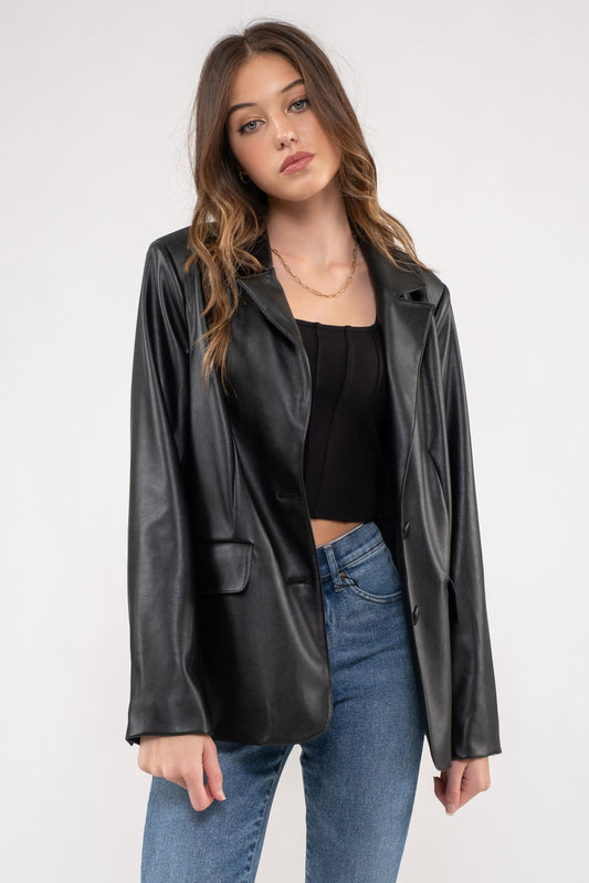 BLK Faux Leather Jacket