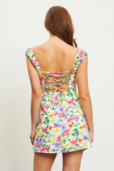 Cross BK Floral Print Dress