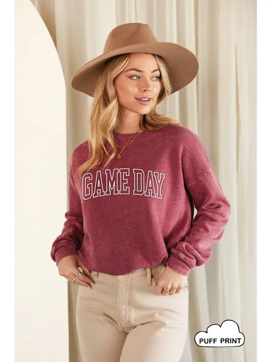 Game Day Coral Sweatshirt