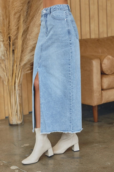 H-Line Denim Skirt