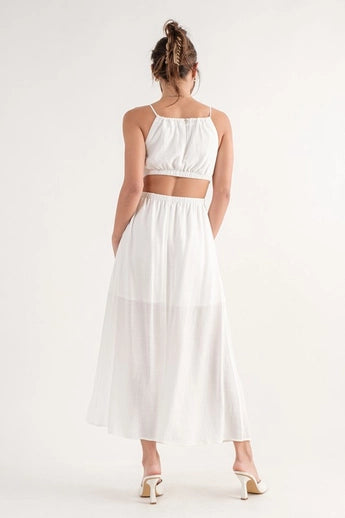 White Sofia Waust Maxi Dress