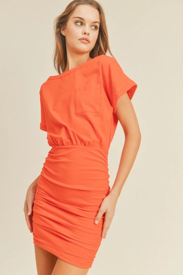 DK Orange T-Shirt Dress