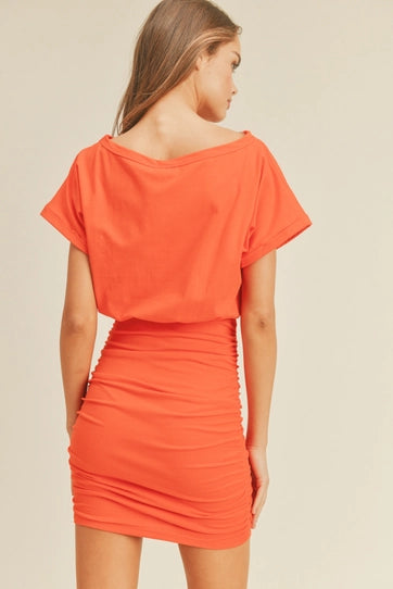 DK Orange T-Shirt Dress