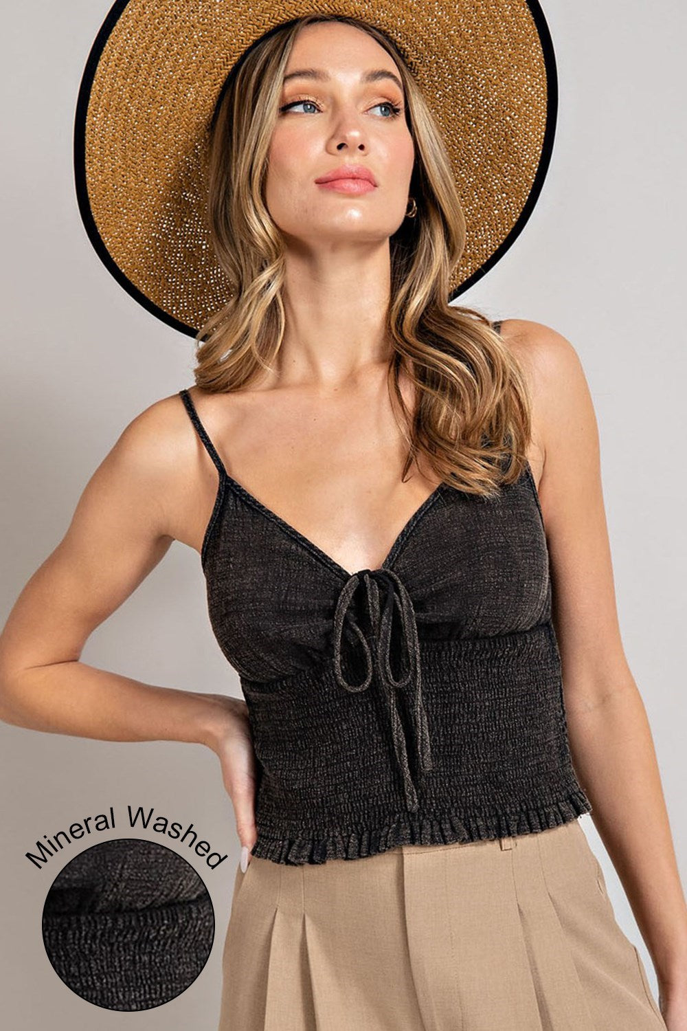 Ash Black Sleeveless Top