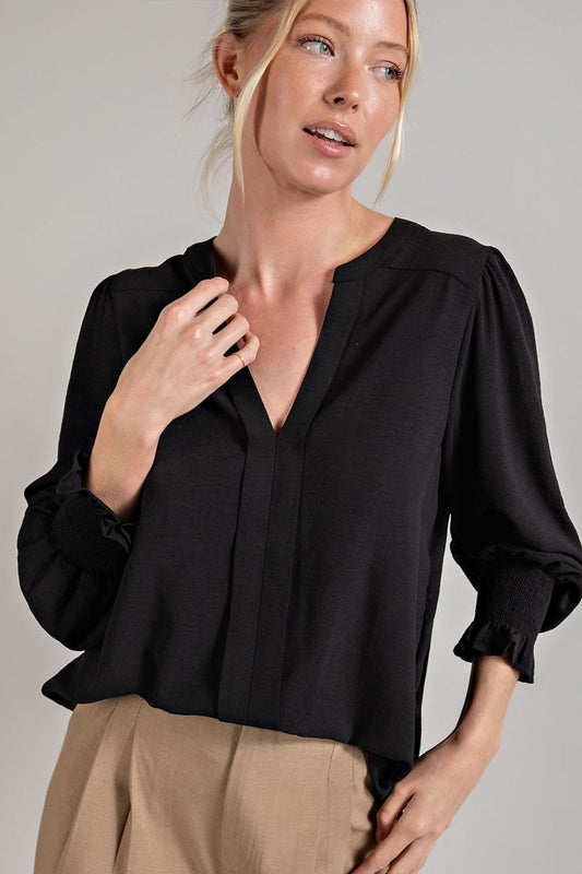 BLK V Neck Blouse