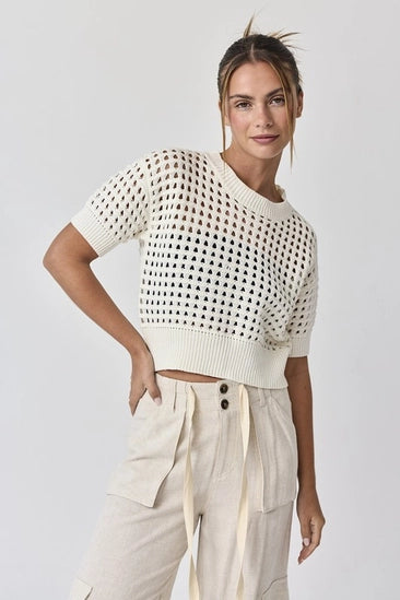 Alina Cropped Crochet Top