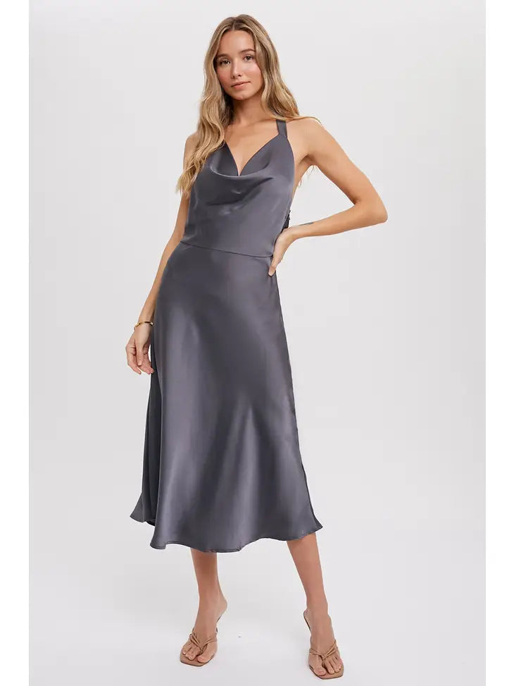 Ash Halter Neck Midi Dress