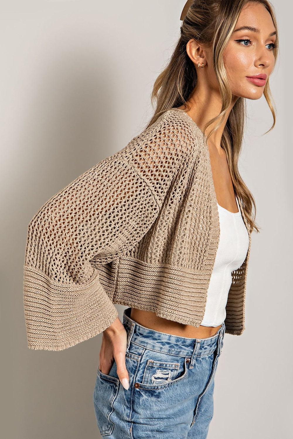 Oatmeal Long Sleeve Cardigan